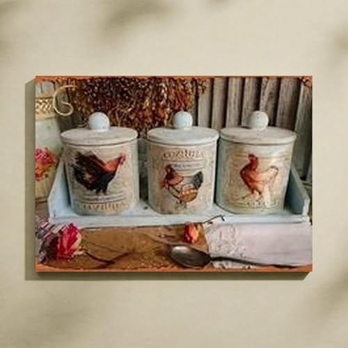 Impression sur toile coq pour sublimer votre cuisine ou salle à manger