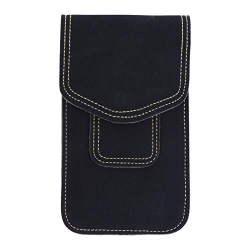 Bolsa de couro para celular ibasenice para cinto pochete com chaveiro à prova d'água para celular c