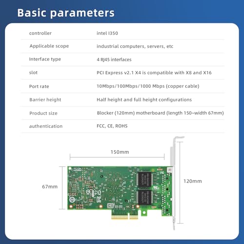Tarjeta de red Intel I350-T4 de 4 puertos para solucionar cuellos de botella 3