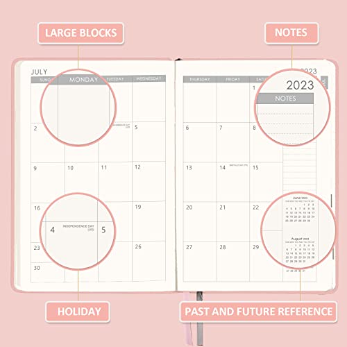 2023-2024 Planner - Academic Weekly Monthly Planner 2023-2024, July 2023 - June 2024, 8.5" X 11", Leather Cover With Thick Paper, Back Pocket With Notes Pages - Rose Gold #TOP3
