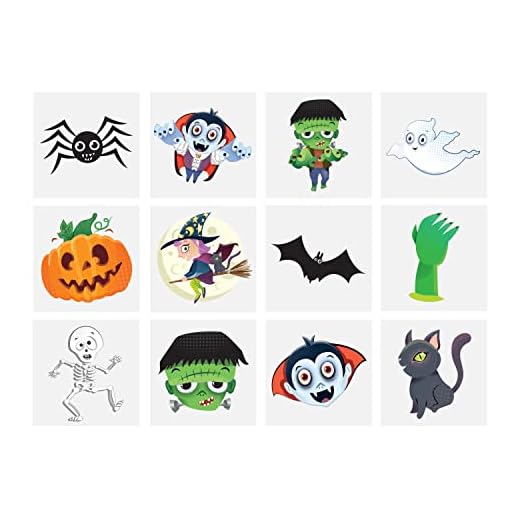 48 x Spooky Vampiro De Halloween Calabaza Murciélagos Infantil Falso Transferencias Tatuajes