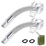 BBTO 1 Pcs Flexible Jerry Can Spout Stainless Steel Long Nose Spout Replacement Compatible with Wavian Jerry Can