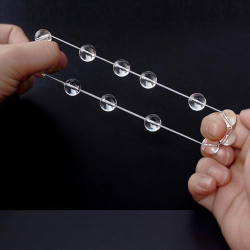 Cordón elástico de cuentas transparente e invisible para pulseras de 1 mm 7