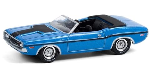 Greenlight 13290-B Greenlight Muscle Series 24 - 1970 Dodge Challenger Convertible - B5 Blue 1/64 Scale #TOP12