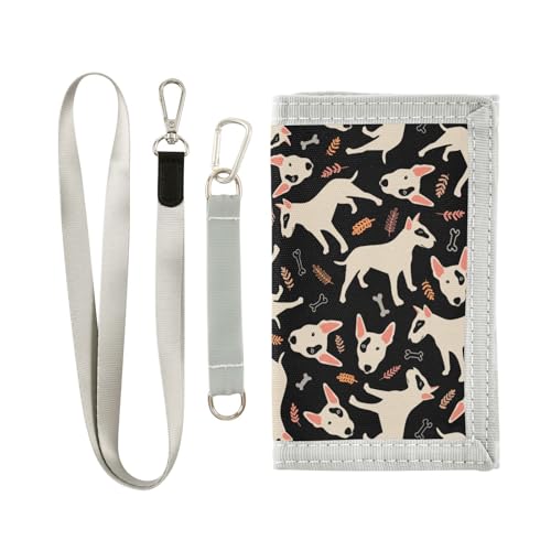 JHKKU Cute Dog Trifold Wallets for Kids Boys Girls, Outdoor Sports Wallet for Teen, with Zipper Coin Pocket Novelty Purse