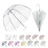 LLanxiry Umbrella Kids Clear Bubble Auto Open Umbrellas for Rain Children's Safe Transparent Dome Wa