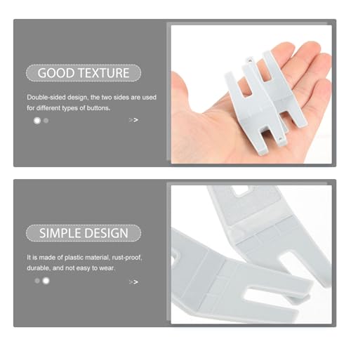 Placa prensatelas para máquina de coser botón 2 piezas miniatura 3