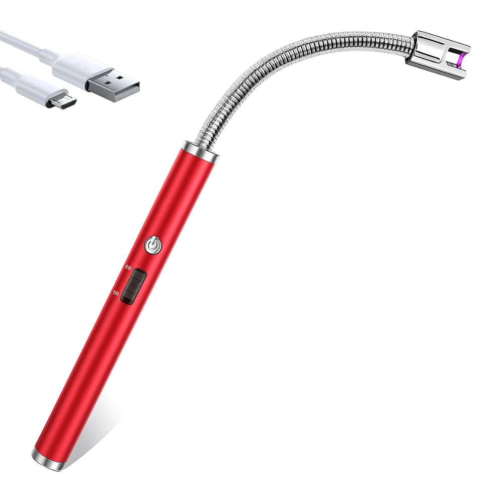USB Rechargeable Electric Lighter with Long Neck Flexible 360° | Windproof Flameless Portable Lighter