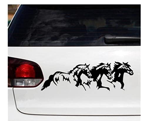 SHENCAIYIYI Autocollants Voiture Extérieur Humour 40X13 Cm Course Chevaux Drôle Voiture Autocollant Étanche Auto-Adhésif Vinyle Décalque pour Auto Voiture Autocollants Style（2Pcs）