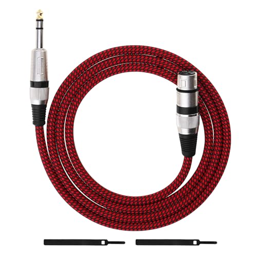 Cable de micrófono 1/4 TRS macho a XLR hembra 1.5 m