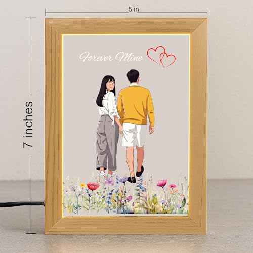 Image of PRINT BHARAT Acrylic Customized Name LED Lamp Personalized Night Light with Name Custom Gift for Birthday Anniversary Home Decor for Men Birthday Kids Friend Return Gift Kids (Reactangle Lamp)