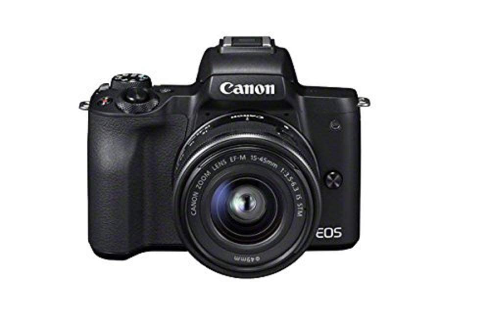 Canon EOS M50 Compact System Camera and EF-M 15-45 mm f/3.5-6.3 IS STM Lens - Black (Renewed)