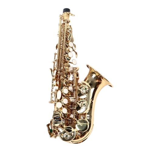 Saxofón para niños principiantes en Si bemol, kit de saxofón de latón oro con accesorios de práctica