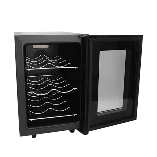 Refrigerador Refrigerador de Vinho para 6 Garrafas, Refrigerador Independente para Vinho Com Display LED 12°C-15°C Controle de Temperatura e Barra de Porta de Vidro Transparente