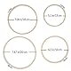 LAMXD 4 Größen runder Stickrahmen Set,kreuzstich ring,bambus stickrahmen,Bambus Kreis Kreuzstich Hoop Ringe für DIY Handwerk Nähen
