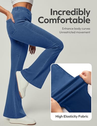 Heathyoga Bell Bottom Jeans for Women Stretchy Flare Jeans for Women Trendy High Waist Bootcut Jeans Jeggings Tummy Control3