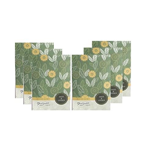 Simplicity Scents Sage & Citrus Scented Sachets (Everyday) – 6 Pack – Long Lasting, ECO-Friendly Home Fragrance – Air Freshener – Made in The USA