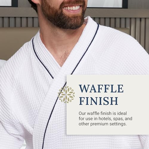 Image of Kaufman Waffle Robes | Personalized & Monogramed | Unisex 100% Cotton Soft Luxury Bathrobes for Men & Women, Spa & Hotel