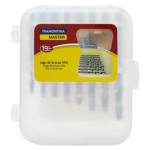 Tramontina 43141519, Jogo de Brocas para Aço 19 Peças