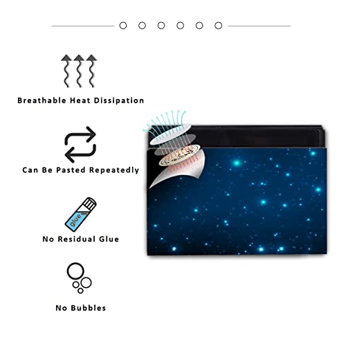 Roipin Black Skin Compatible With Nintendo Switch, Protective Film Sticker For Nintendo For Switch Console & Joy-Con Controller & Dock Protection Kit(Starry Sky) #TOP2