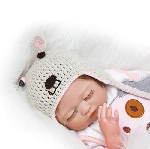 ZIYIUI Lebensechte Reborn Dolls 20 inch 50 cm Reborn Babypuppe Mädchen Newborn Ganzkörper weiches Silikon Spielzeug… – Bild 4