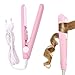 Fer à Lisseur 2 en 1 Mini en Céramique - Lisseur et Fer à Friser Automatique Pour Cheveux Courts et Tous Types - Rose