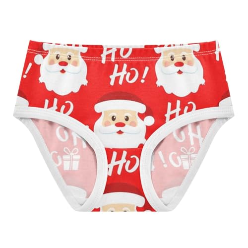 Christmas Jolly Santa Claus Red Girls Underwear Toddler 2t Cotton Cute Panties Girl Print Kids Briefs Undies