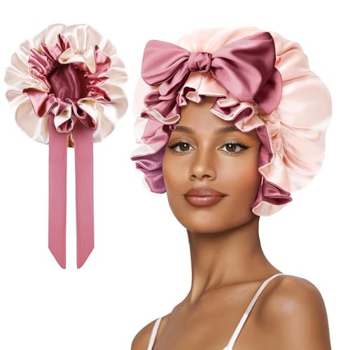 Vettres Satin Bonnet with Tie Band