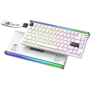 ATTACK SHARK R85 HE 8000Hz Rapid Trigger-Tastatur, 0,005mm RT-Genauigkeit, Kabelgebundene 75% Gaming-Tastatur, Hall-Magnetic Switch, RGB-Lightbox, Einstellbare Betätigung, Snap Tap, Weiß