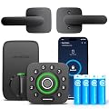 ULTRALOQ U-Bolt Pro WiFi Smart Lock with Handle + 8 AA Lithium Batteries + Door Sensor, Fingerprint Keyless Entry Deadbolt with Sensor, Auto-Lock Auto Unlock, App Remote Control, ANSI Grade 1