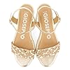 GIOSEPPO Women's Sunol Espadrille Wedge Sandal, Dark Gold, 6 UK #3