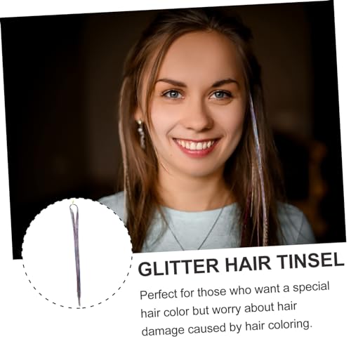 FRCOLOR Pacotes De 2250 Unidades extensão de cabelo fio de ouro fios de brilho de cabelo fios brilha