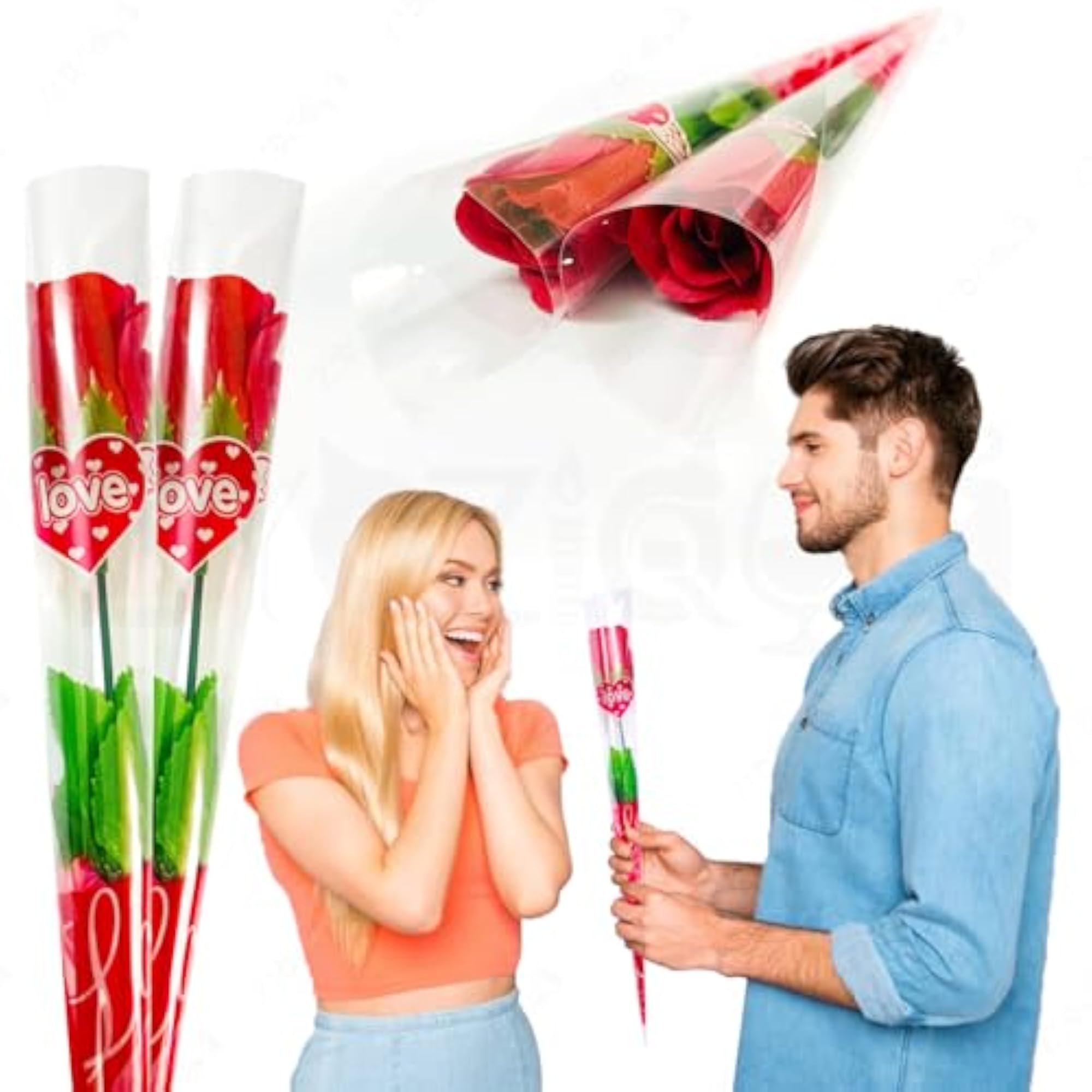 Artificial Red Rose Flowers, Roses for Gifts