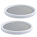YeenGreen Plateau Tournant en Plastique pour Epices, 2 Pièces Plateau Tournant Epices Rangement Rond, Etagere a Epices Plateau Pivotant, Plateau Tournant Placard Cuisine pour Réfrigérateur, Armoire