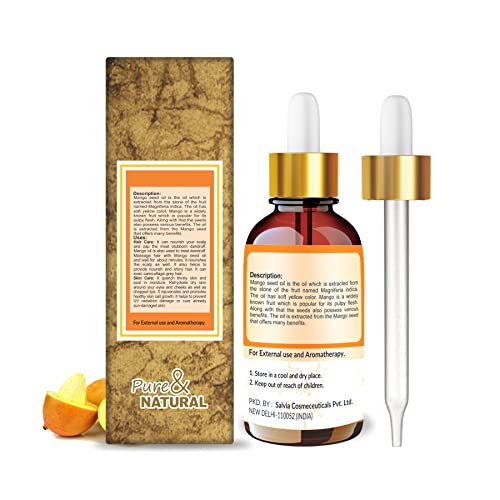Image of Crysalis Mango Seed (Mangifera Indica) |100% Pure & Natural Undiluted Carrier Oil Organic Standard /Cold Pressed Seed Oil For Glowing Skin, Healthy Hair, Nourished Face - 30Ml With Dropper