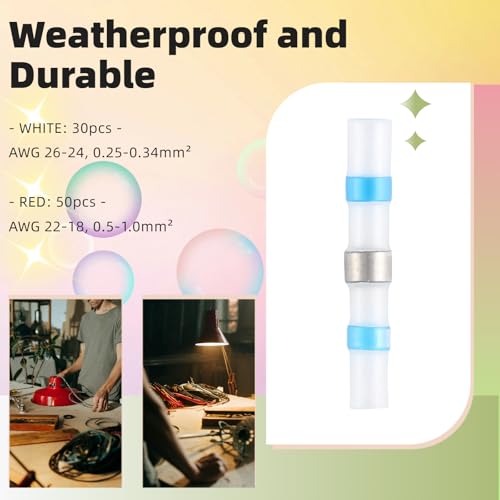 Kit de 150 connecteurs thermorétractables pour câblage étanche - 3