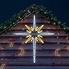 Wettal Large Christmas Bethlehem Star, Lighted Star of Bethlehem, LED Christmas Star Lights Plug in Rope Light for Outdoor Indoor Christmas Tree Wall Bedroom Hanging Party Decoration (Warm White, 48")
