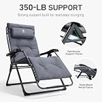 EVER ADVANCED Aluminum Zero Gravity Chair, 2.4" Padded, 350 lb Capacity - Image 6