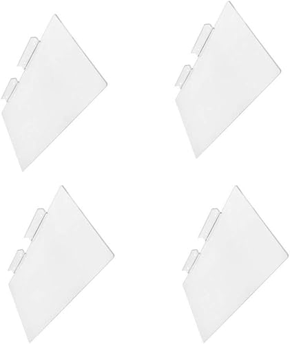 DBM IMPORTS 4 estantes Slatwall para estantes de 12 x 6 pulgadas, pantalla plana de estireno acrílico transparente