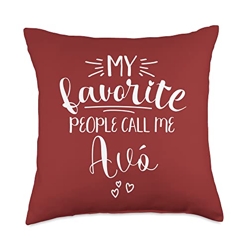 Avó Grandma My Favorite People Call Me Avo Throw Pillow