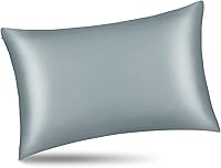 Vista 22 de ALASKA BEAR Funda de almohada, de seda natural, hipoalergénica, 19 mommes, 600 hilos, 100% seda de morera, tamaño estándar, con cierre de cremallera