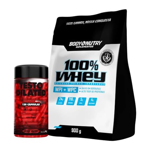 Kit 1x 100% Whey Protein Concentrado Isolado Refil 900g 24g Proteínas Vitaminas Minerais + 1x Dilated Vitaminas Minerais Pote 120 Cáps Arginina Piridoxina Boro 100% Natural Magnesio Zinco Vitamina B6 (900g, Baunilha)