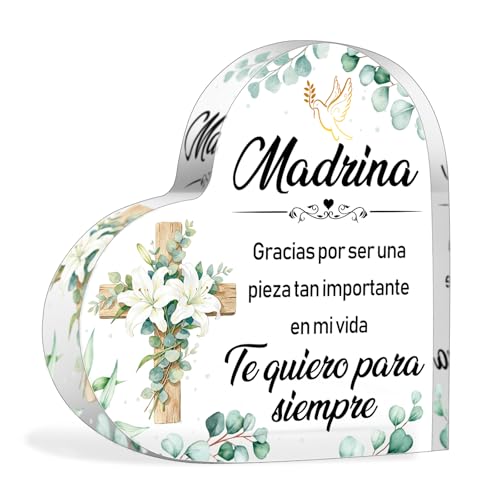 HOWAF Regalo Madrina Bautizo, Corazón Acrílico Placa Adornos Puzzle Decoración & Bolsa de Negro, Regalos para una Madrina Cumpleaños Regalo Navidad Madrinas, Bautismo, Comunión y Regalos para Madrinas HOWAF Regalo Madrina Bautizo, Corazón Acrílico Placa Adornos Puzzle Decoración & Bolsa de Negro, Regalos para una Madrina Cumpleaños Regalo Navidad Madrinas, Bautismo, Comunión y Regalos para Madrinas