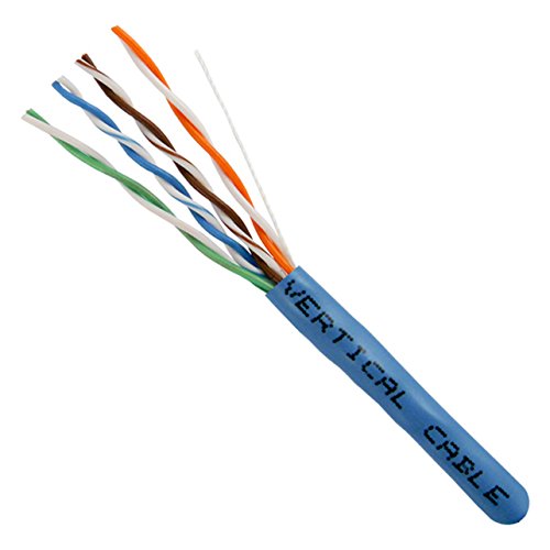 Vertical Cable Cat5E, 350 Mhz, Utp, 24Awg, 8C Solid Bare Copper, 1000Ft, Blue, Bulk Ethernet Cable - 054 Series #TOP1