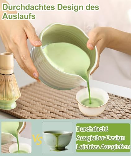 JBER Matcha Set, Bambus Matcha Besen Set 7 Pcs, Matcha Tea Set für Anfänger – Ansicht 8