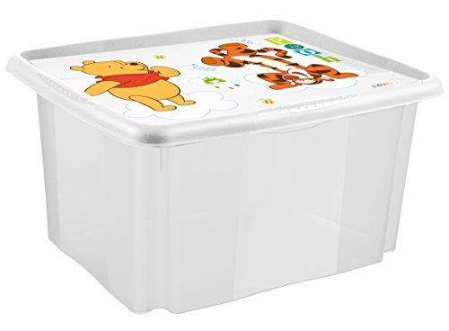 OKT Kids 12214100084 Stack and Go - Caja de almacenamiento, 24 L, color azul blanco weiß Talla:45 l