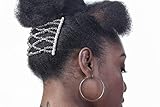 HairZing Austin Hair Comb, Hair Accessory Perfect for Easy Ponytails, UpDos and Twists, Silver, Medium
