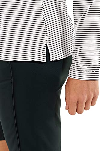 Coolibar Upf 50+ Women's Prestwick Golf Polo - Sun Protective (X-Small- Black/White Mini Stripe) #TOP1