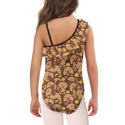 Image of Girls One Piece Swimsuits Size 3-14 Trendy Ruffle Bathing Suit Casual Hawaiian Summer Beach Swimwear