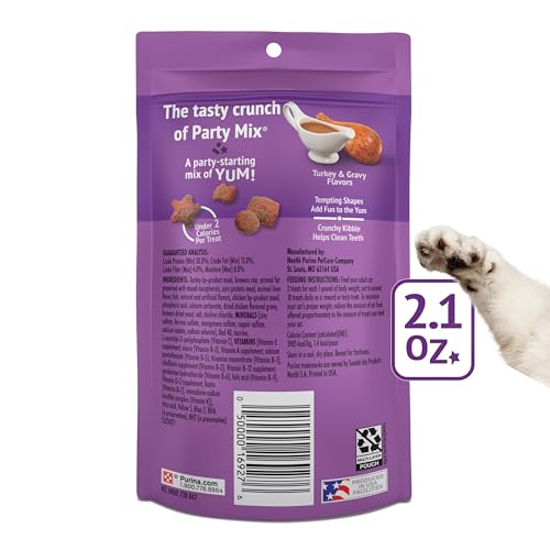 Purina Friskies Party Mix Gravylicious Crunch Cat Treats, (10) 2.1 oz Pouch - image 7